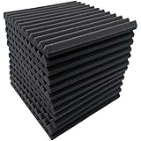 12 Pcs High Quality Acoustic Foam Tiles Panels -Soundproofing Studio Foam Panels For Studio KTV Soundproof Treatment Paint Pa