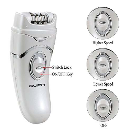 Epilierer, Euph Elektroepilierer Lady Shaver Damen Rasierapparat Satinelle Epilierer Legs & Body Epilierer Elektrorasierer für Frauen - 4