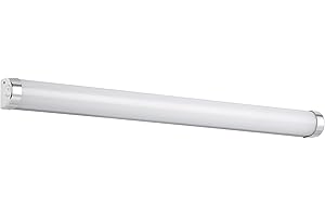 Eglo LED Bathroom Wall Light Tragacete 1, Vanity Mirror lamp with Switch, Over Cabinet Lighting Made of Plastic and Metal in Silver, White and Chrome, Neutral White, IP44, 24 inches