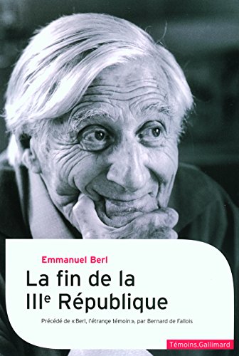couverture de : La Fin de la IIIe R&eacute;publique