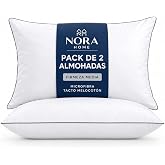 NORA HOME Pillows Pack of 2 40x70 Fibre for Sleeping, 3D Virgin Silicone Hollow Filling, Medium Firmness for Neck and Head, B