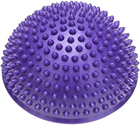 RUNakan Yoga Half Ball Physical Fitness Appliance Exercise Balance Stepping Stones Tool Purple