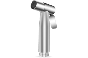 LENPESTIA Spruzzatore Doccetta per Bidet Acciaio Inossidabile Idroscopino Doccino Bidet per WC per l'igiene del bagno doccia carta igienica pulizia pannolini (solo soffione, argentato)