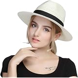 Women Wide Brim Straw Panama Roll up 
