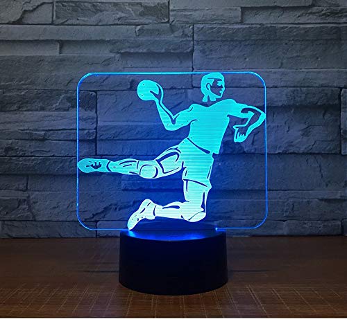 The Olympic Games Athlete Sportsman Swimmer Basketball Player Ice Hockey Volleyball Cheerleaders 3D Night Light Illusion Lamp