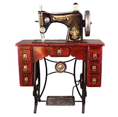 GONGYIPW Modelo Vintage de Hierro Forjado Hecho a Mano Adornos de Coser Antiguos Tienda de Ropa decoración de Ventana Accesorios...