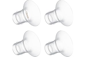 OPGROEIE 4PCS Flange Insert 19mm Compatible with Momcozy M5/M6/M9/S12 Pro/S9 Pro/V1 Pro/V2 Pro, Spectra/Medela/Elvie/NCVI/TSRETE/eufy/Lansinoh/Paruu/MomMed Breast Pump 24mm Shields/Flanges