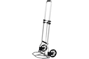 DlandHome Diable Polyvalent Chariot de Manutention Réglable et Léger avec Poignée Télescopique en Aluminium Charge Max. 80Kg