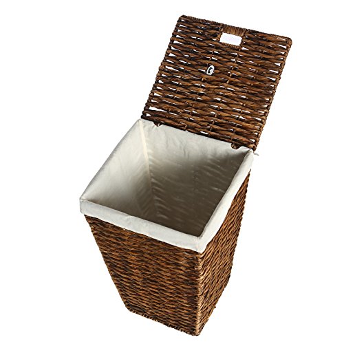 Casa Mina Wäschekorb Wäschebox Wäschesammler aus Wasserhyazinthe „Brunei“ braun 50cm - 8