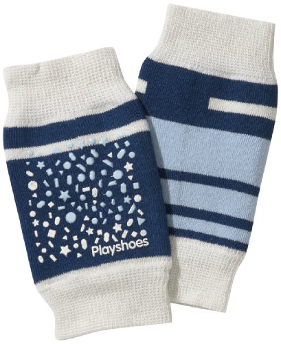 Playshoes Unisex Baby Knee Pads for Crawling Babies Leg Warmers, Blue, One Size
