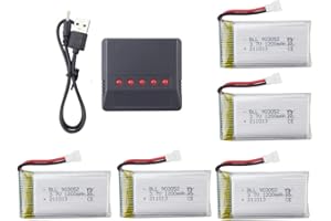 ZYGY 5PCS 3.7V 1200mAh Batteries au Lithium & 1PCS 5en1 Chargeur pour SYMA X5SW X5SC X5SC-1 Drone
