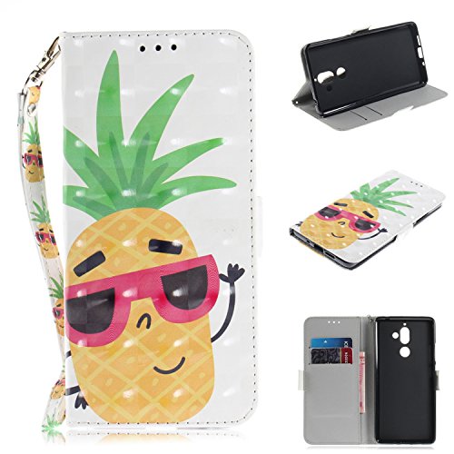 Preisvergleich Produktbild Nokia 7 Plus Handyhülle [Premium Leder] [Standfunktion] [Kartenfach] [Magnetverschluss] 3D Schlanke Leder Brieftasche für Nokia 7 Plus (8)