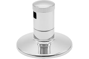 FLUVIA Embellecedor de Llave de Paso con Mando Palanca, Zamak Cromado Pulido, 69x54 mm, Compatible con Ducha y Grifo Empotrado (MANDO OCULTO)