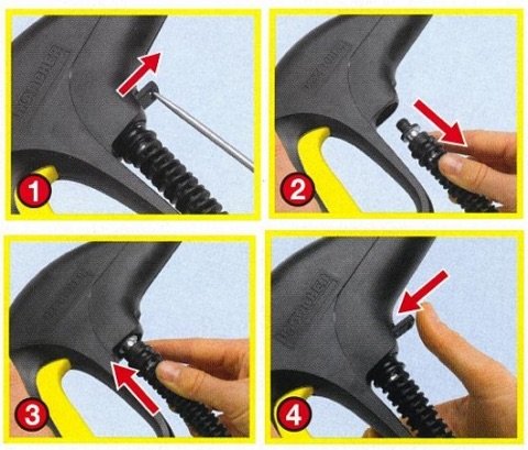 Hochdruckschlauch 8m für Kärcher Karcher K2 K3 K4 K5 K6 K7 6.390-463.0 63904630 Made In GERMANY! PREMIUM Qualität M22 : Klammer Pistole - 2