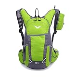 Sborter Zaino da Trekking Impermeabile, Zaini per Hiking 25L, Zainetto Escursionismo Impermeabile, Zaino Corsa Esterna, per Ciclismo Escursionismo Corsa Bicicletta Campeggio Outdoor Sport, Verde