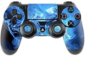 ‎SKINS4U Skins4u Aufkleber Skin Designfolie Controller Schutzfolie kompatibel zu Sony Playstation 4 Controller PS4 Blue Quantum Waves
