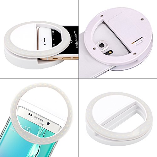 36Â LED Selfie luce Ring, Yica foto luce Selfie Enhancing notte fotocamera frontale luce per smartphone e tablet con 3Â Livelli di LuminositÃ 