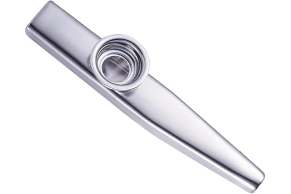 Kazoo Instrument Kazoo Métal en Alliage d'Aluminium Instrument Cazoo pour fêtes cadeaux flûte nasale Pour Enfants et Amateurs de Musique Argent