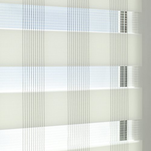 Gardinia 33912 Easyfix Doppelrollo Karo 75 x 150 cm, weiß - 4