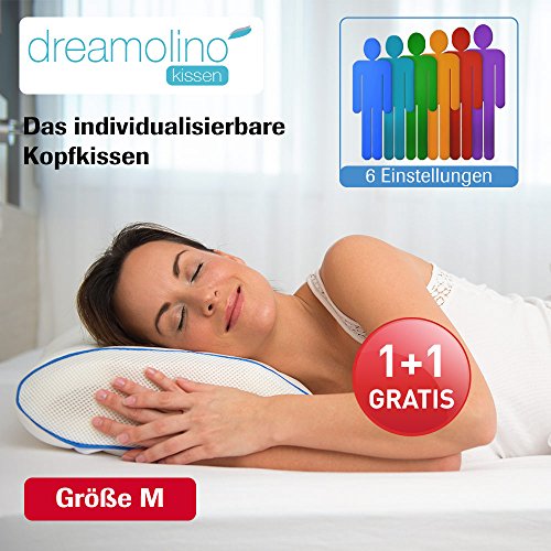 Dreamolino Größe M 60x40cm 2 Stk Kissen inkl 2 Bezüge – Das Original aus dem TV - 2