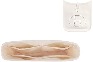 DGAZ Silk Handbag Organizer Insert Fits Evelyne TPM/PM/GM/TGM, Silky Smooth Bag Organizer, Luxury Handbag & Tote Shaper (Craie, PM)