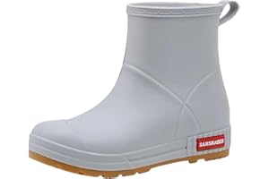 BLZZWO Gummistiefel Damen/Herren Halbhoch Rutschfest Wasserdicht Regenstiefel Kurze Stiefel Atmungsaktive Gummistiefel Einfarbig Stiefeletten Sommerstiefeletten für Regen Schnee Outdoor Rutschfester(36-44)