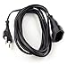Produktbild Verlängerungskabel Verlängerung Strom-Kabel Euro-Stecker Schwarz (10 Meter)
