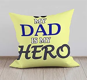 DreamVio Soft Fabric Cushion, Pillow for World's Best Dad,Pyare Papa,Gifts for Daddy,Grandpa on Birthday's & Father's Day Color : Yellow Size : 12 x 12 inch Design 23