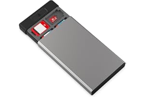 HEIYING Switch Game Card Case for Nintendo Switch 2 / OLED / Lite Games Cards, Metal Game Storage Holder with 20 Games Card Slots and 20 Micro SD Cards Slots