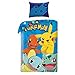 Produktbild Pokemon Bettwäsche Kinder Bettwäsche Kopfkissenbezug 70 x 90 cm mit Bettbezug 140 x 200 cm, 100% Baumwolle