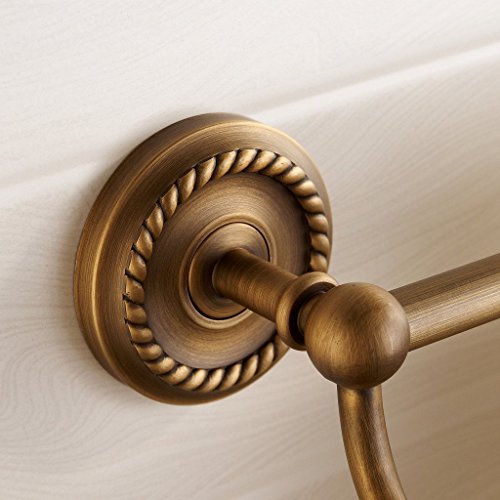 Weare Home Alle Kupfer Doppel-Handtuchhalter Messing Gelb Bronze Retro Vintage, Wandmotage Wandhalter extra Stark - 3