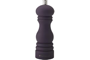 MasterClass Salt or Pepper Mill with Interchangeable Caps, Purple Capstan Mill with Manual Ceramic Grinder, 17cm
