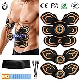 BUTURE Abs Trainer, EMS Muscle Stimulator USB Rechargeable Muscle Toner Fitness Training Gear with LCD Display & Abdominal Belt