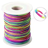 elastischer faden nähen ❤Genug lang: Die farbenfreude elastische Schnur ist 1 mm dick und ca. 100 m/109 Yards lang, kann frei auf gewünschte Länge geschnitten werden.