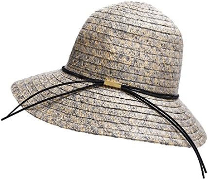 YUUVE Women’s Mohair Fedora Cap Bowler Hat with Strap Caps Autumn&amp;Winter Camel