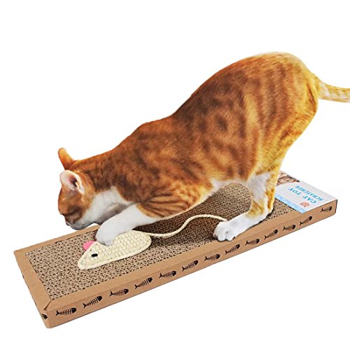 KAIL - Rascador de gatos de cartón ondulado con almohadilla plana para rascar