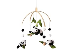 TROYSINC Panda Mobile Bettglocke mit Filzbällen für Jungen und Mädchen