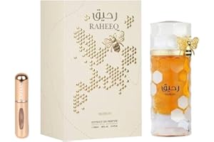 RESAES RESISTANT AND AESTHETIC Raheeq Extrait de Parfum, 100 ml, arabisches Parfüm, Unisex, langanhaltend, inkl. nachfüllbarem Zerstäuber, 5 ml, orientalischer Gourmand Duft mit Blutorange, Karamell, Kokosnuss und Vanille (Raheeq)