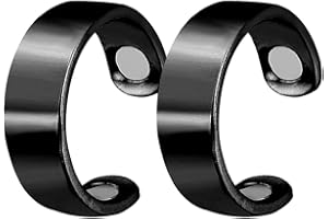 ARTOCT Anillo magnético terapéutico de Drenaje linfático, Anillo de Control de azúcar en Sangre Ajustable, Anillo magnético Adelgazante para pérdida de Peso Elegante Anillo Abierto magnético