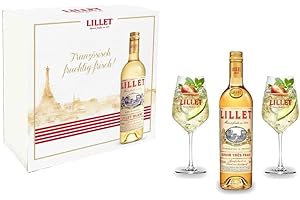 ‎LILLET Lillet Geschenkset - Lillet Blanc Aperitiv de France 750ml (17% Vol) + 2 Lillet Gläser