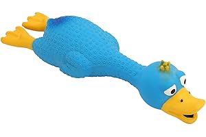 Cosiki Quietscheente Hundespielzeug Unkaputtbar, Latexente Hundespielzeug, Kuscheltier Hund,Quietschende Hundespielzeuge mit Knitterpapier,Gefüllte Hundespielzeug für Große Mittlere und Kleine Hunde