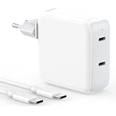 67W USB C Charger 2-Port Compatible with MacBook Air 2020/2019/2018 Inch, MacBook Pro, 2024 i-Pad Pro M4/Air M2, Type C Fast