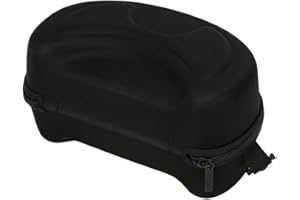 Fcnjsao EVA Goggles Protective Case for All Shapes and Sizes of Ski and Snowboard Eyewear, Hard Case with Carabiner, Black