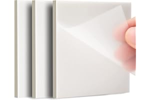 WILLINGOOD 150 fogli adesivi trasparenti, impermeabili, autoadesivi, foglietti scrivibili per scuola/ufficio/casa, ottimo materiale da ufficio per studenti e dipendenti (75 x 75 mm)