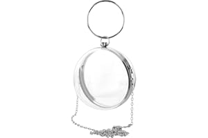 Linkidea Sphere Klare Geldbörse, Acrylbox Abendtasche, Damen Klar Messenger Schultertasche für Party, Schule, Abschlussball und…