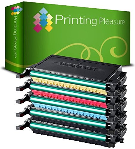 Set of 5 Compatible Laser Toner Cartridges for Samsung CLP-620 / CLP-620 ND / CLP-620 NDK / CLP-670 / CLP-670 N / CLP-670 ND / CLP-670 NDK / CLP-670 NK / CLX-6220 FX / CLX-6250 FX / CLT-K508L / CLT-C508L / CLT-M508L / CLT-Y508L