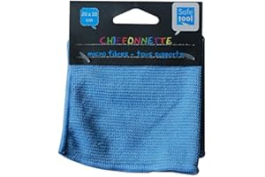SAFETOOL Chiffonnette en microfibres pour ardoise et tableau blanc 20 x 20 cm bleue