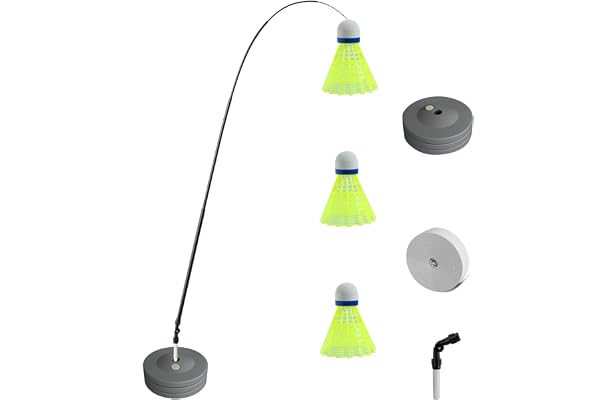 Stretch Badminton Robot - Badminton Training Equipment for Children, Internt Belt Rebound, Racket Training Auto Studio, Practice Manual Shots