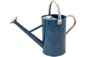 Kent & Stowe 4.5L Metal Watering Can in Midnight Blue, Rust-Resistant Galvanised Watering Can with Handle and Detachable Rose, Classic All Year Round Garden Tools Made from Steel