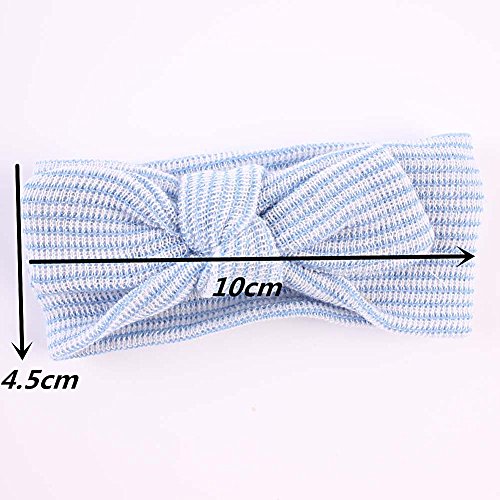 Demiawaking Baby Kinder Mädche Bowknot Stirnband Baumwolle Stretchbar Schmetterling Knoten Haarband - 9
